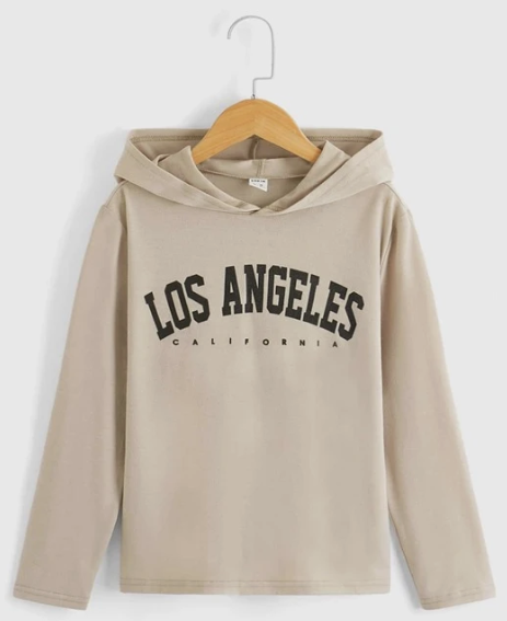 Boys Letter Graphic Hooded Tee (SC60)